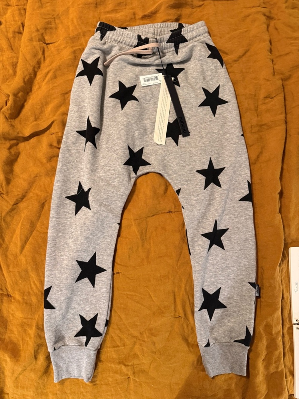 nununu Grey Joggers with Black Star Print